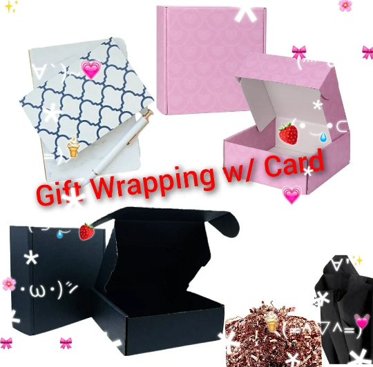 Gift Wrapping Service Add on includes Box, Decorations and Personalized Card for any occasion packaging