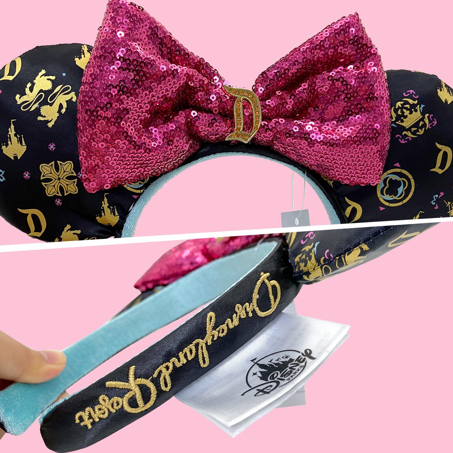 Ears Limited Sequin Bow Disneyland Resort Castle Sleeping Beauty Headband