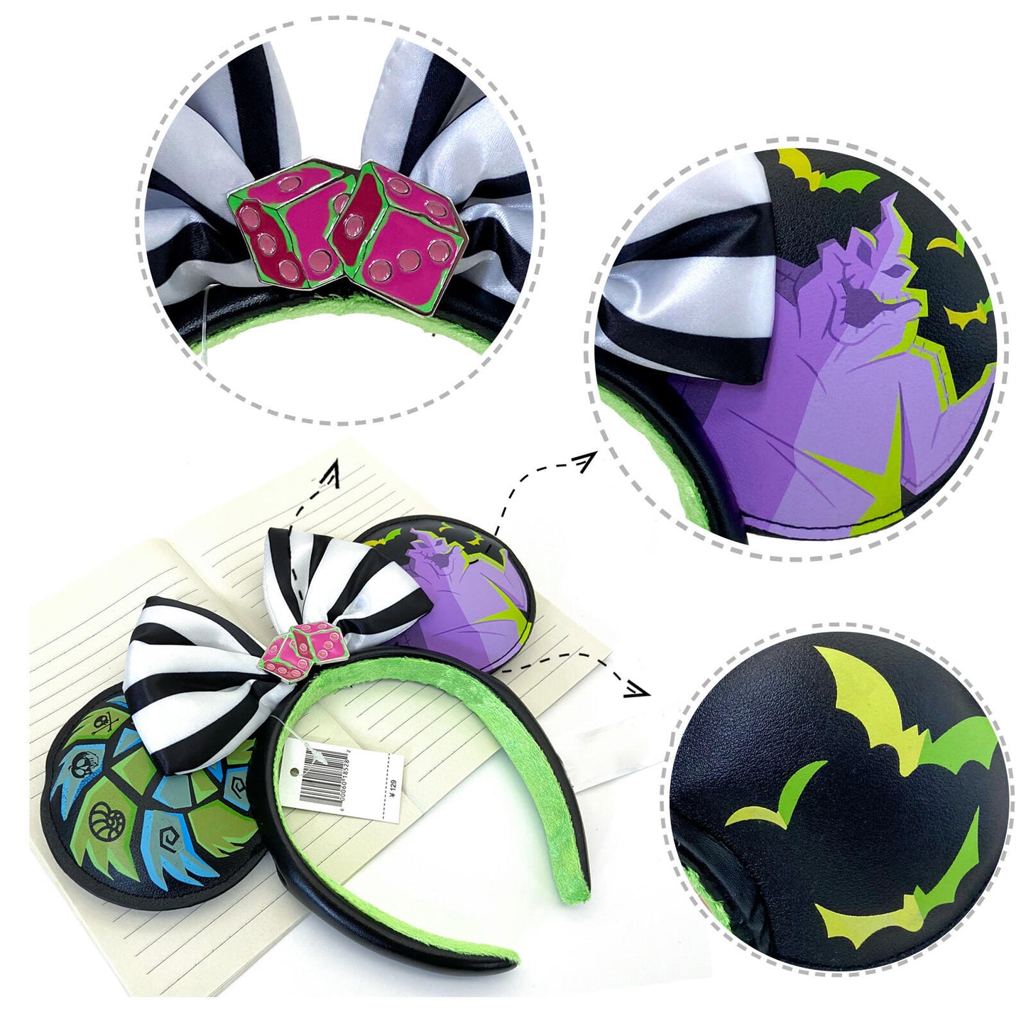 Disney Oogie Boogie Bash Ears Nightmare Before Christmas Headband