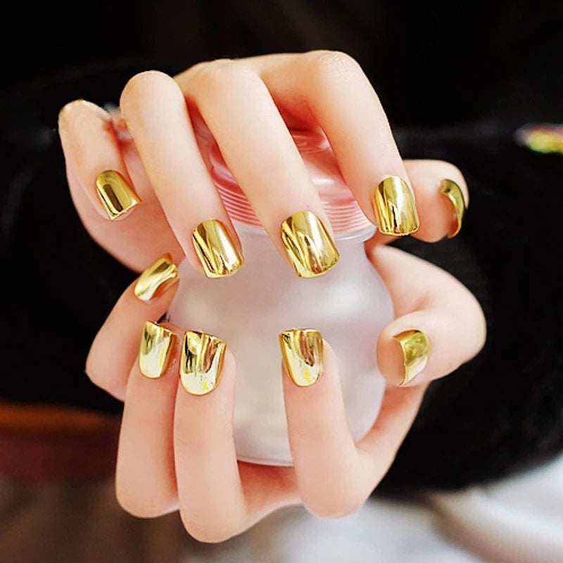 KISS GoldFinger Full Cover Nails Press On Nails Gel Glam India | Ubuy