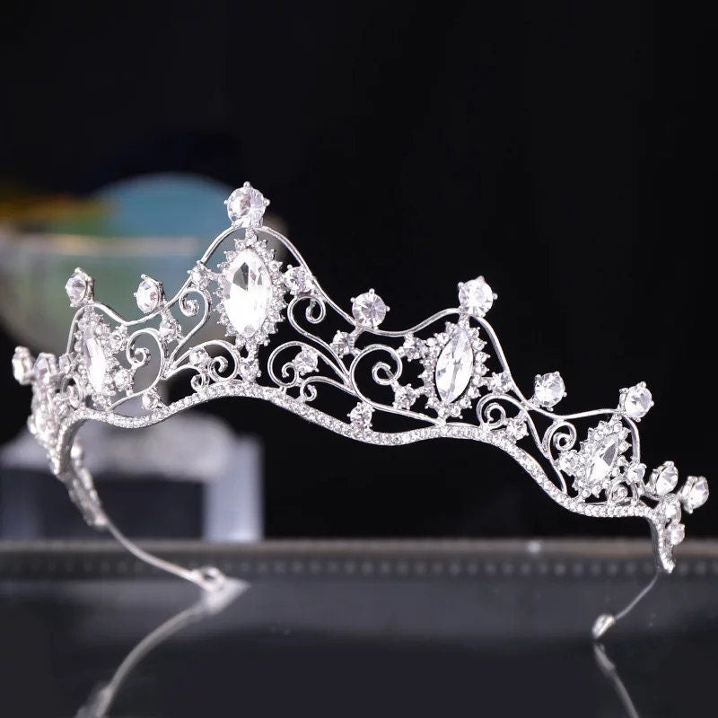 Silver or Gold Princess Crowns Queen smaller demure headdress jewelry 