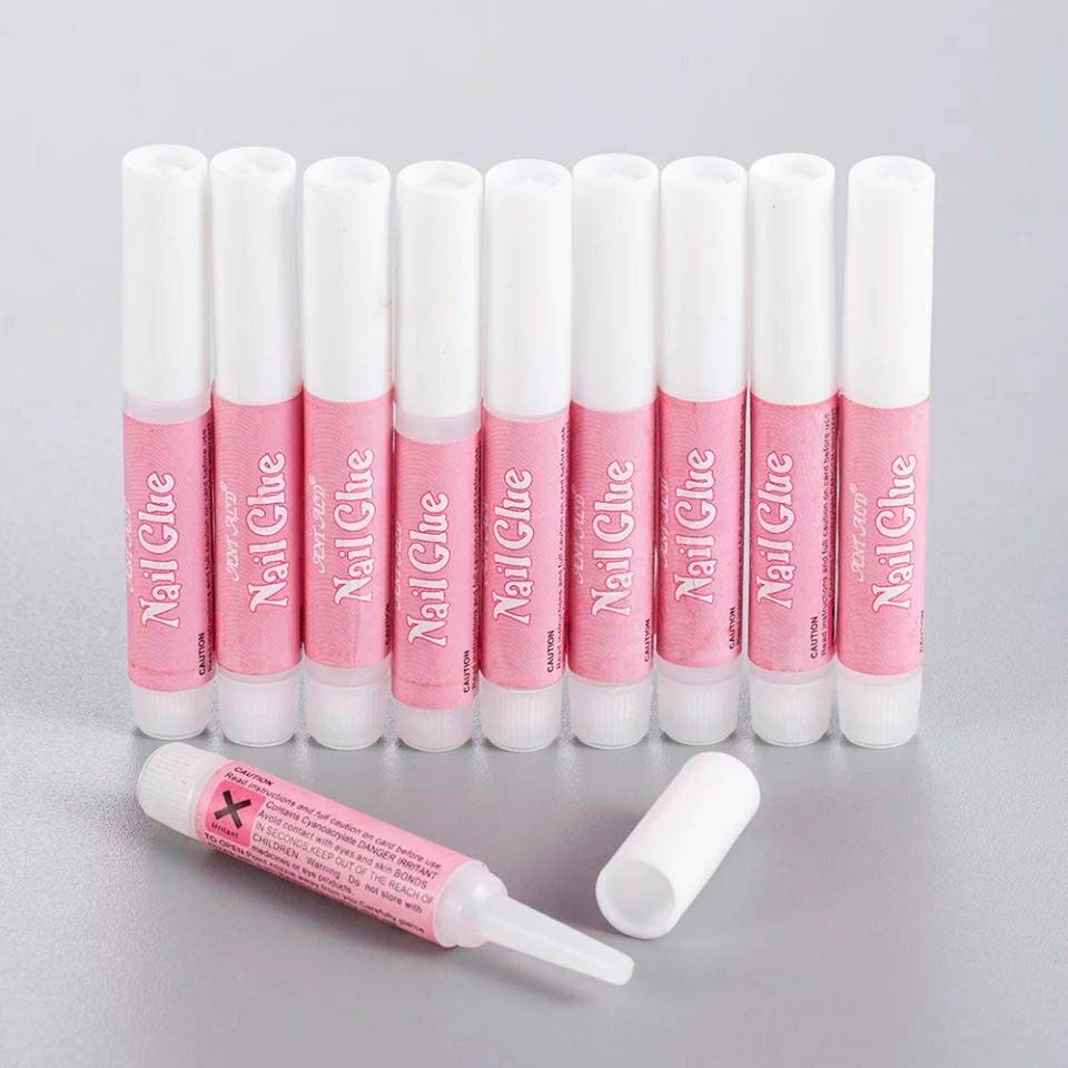 Press on nails Adhesive tabs sticky stick on 24 sheet glue pads or liquid glue