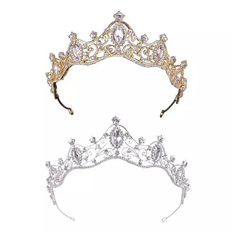 Silver or Gold Princess Crowns Queen smaller demure headdress jewelry 
