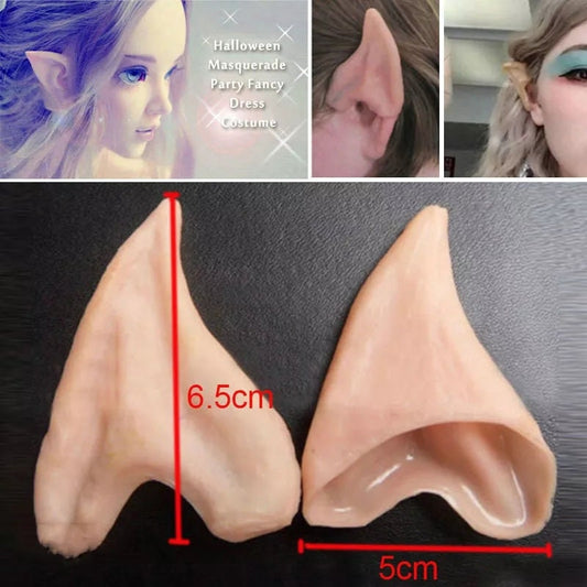 Elf ears latex pair flexible pointed elven faerie anime cosplay fantasy