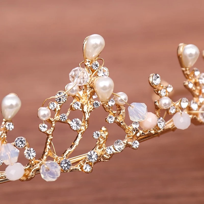 Woodland crowns and tiaras Princess Queen smaller demure headdress jewelry 
